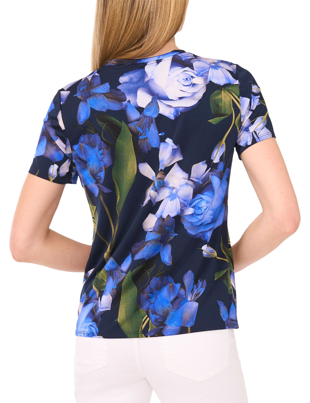 ALLOVER FLORAL T-SHIRT | CLASSIC NAVY