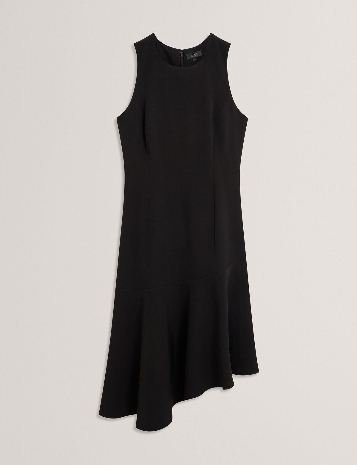 ASYMMETRIC MIDI DRESS | RICH BLACK