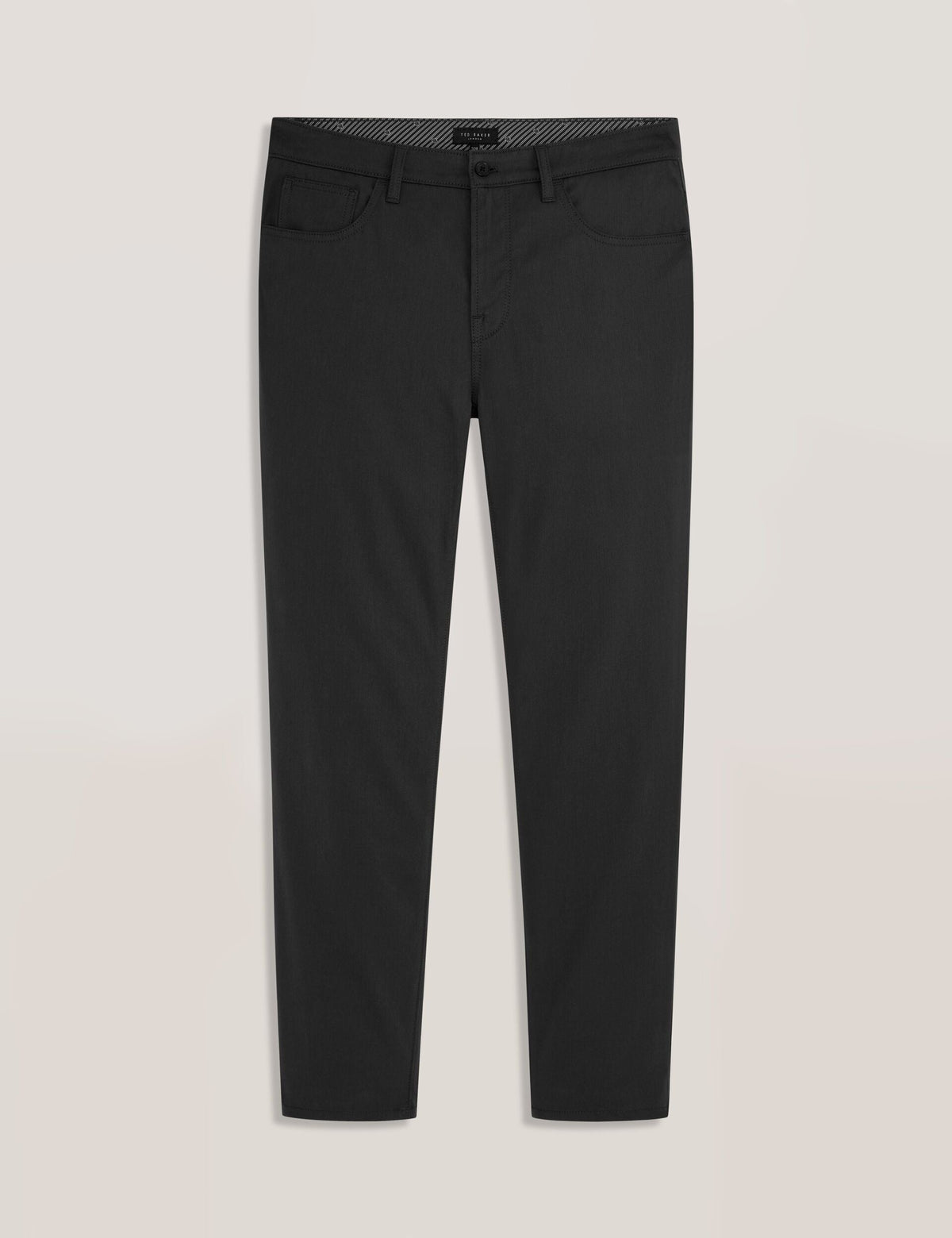 COMPACT HERRINGBONE TROUSERS | BLACK BEAUTY