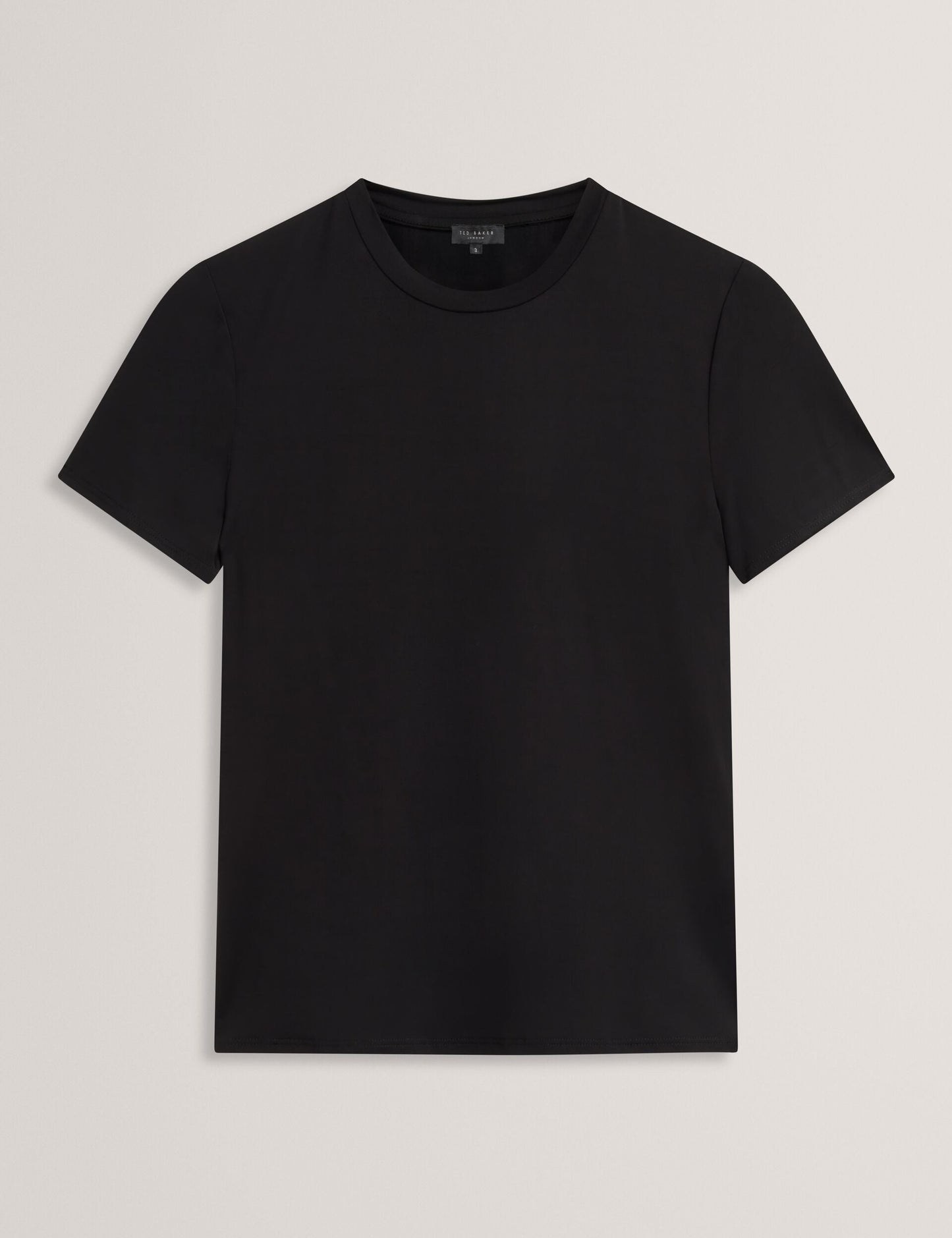  SOLID BLACK TSHIRT WITH SEAM DETAIL | RICH BLACK