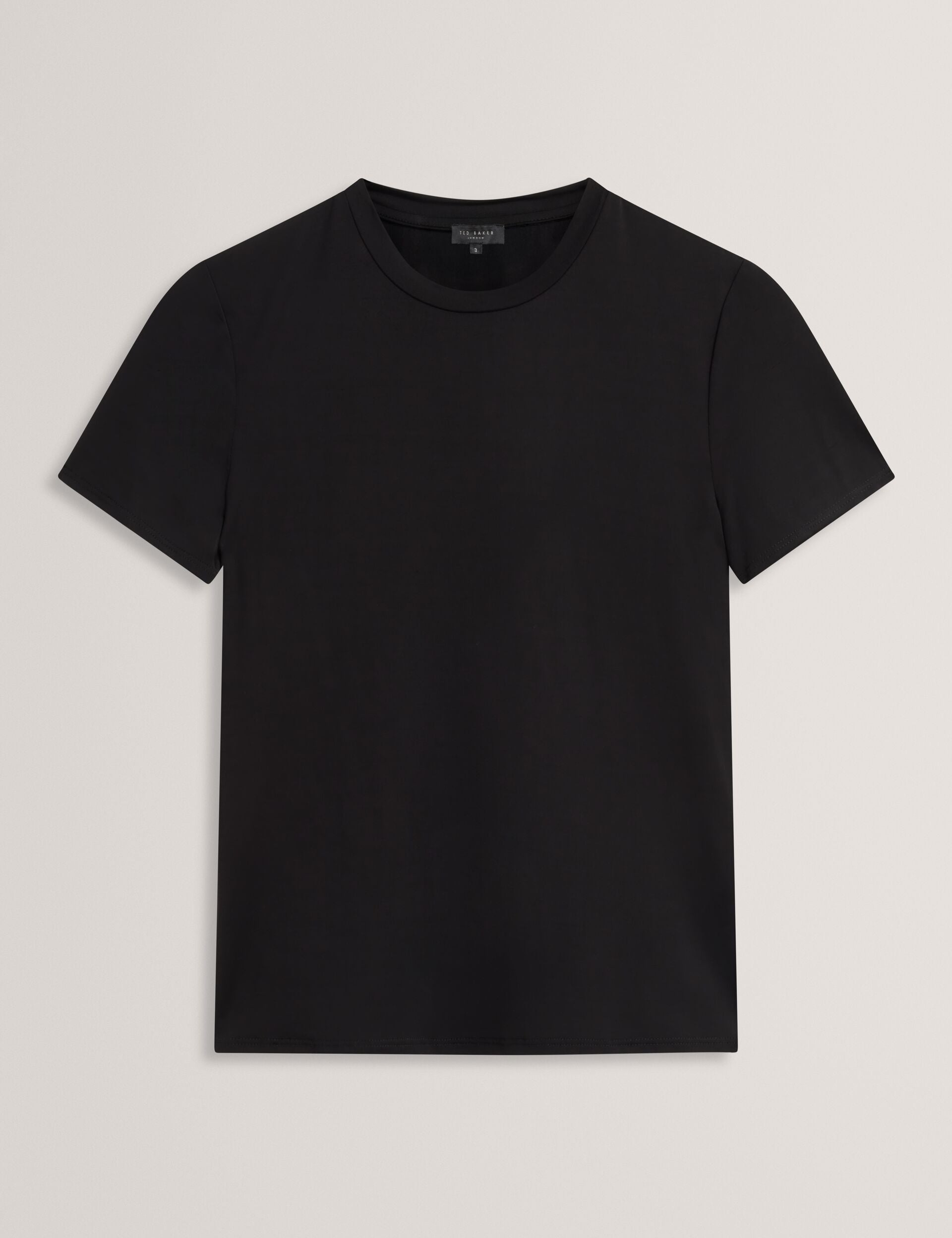  SOLID BLACK TSHIRT WITH SEAM DETAIL | RICH BLACK