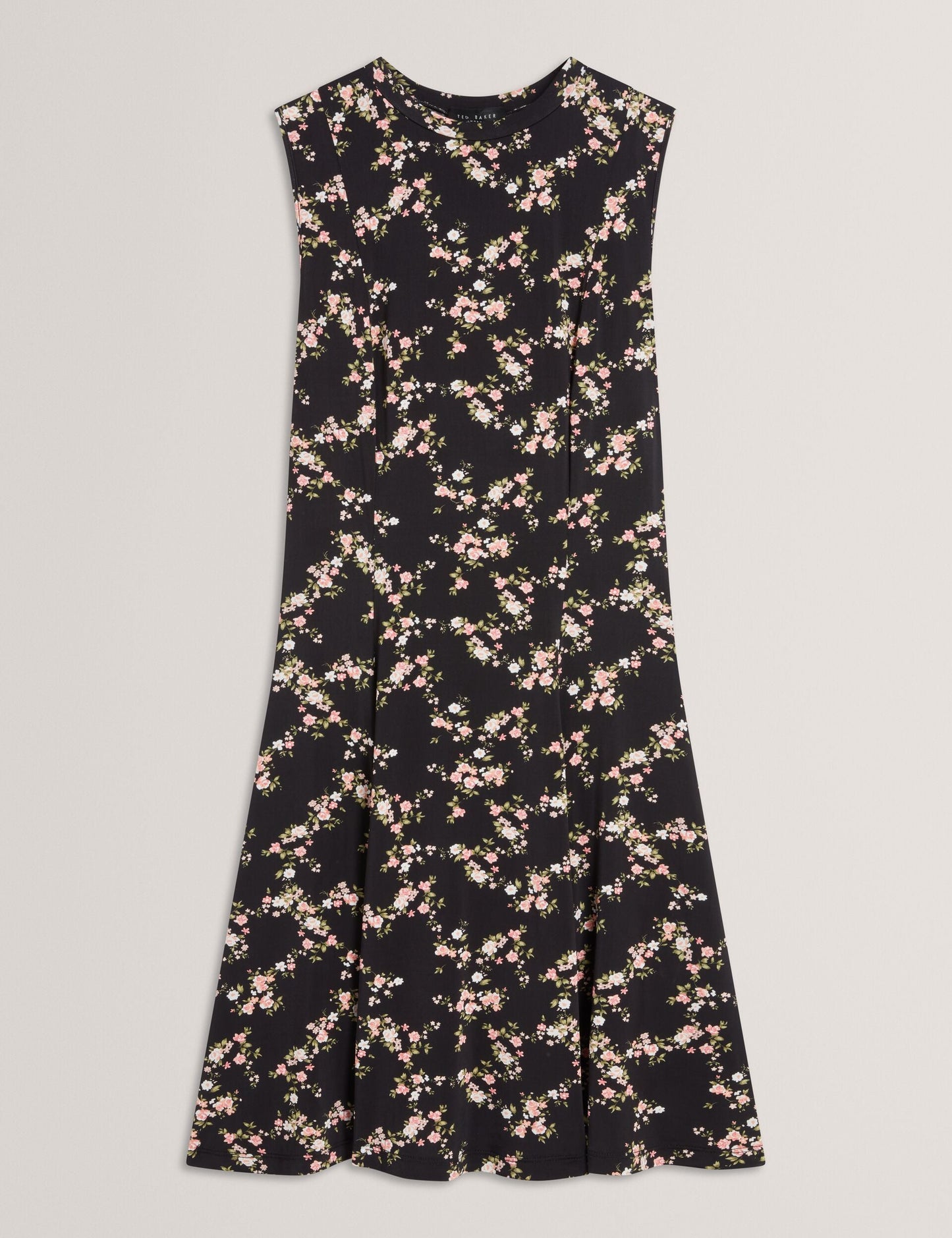  SLEEVELESS JERSEY MINI DRESS | RICH BLACK