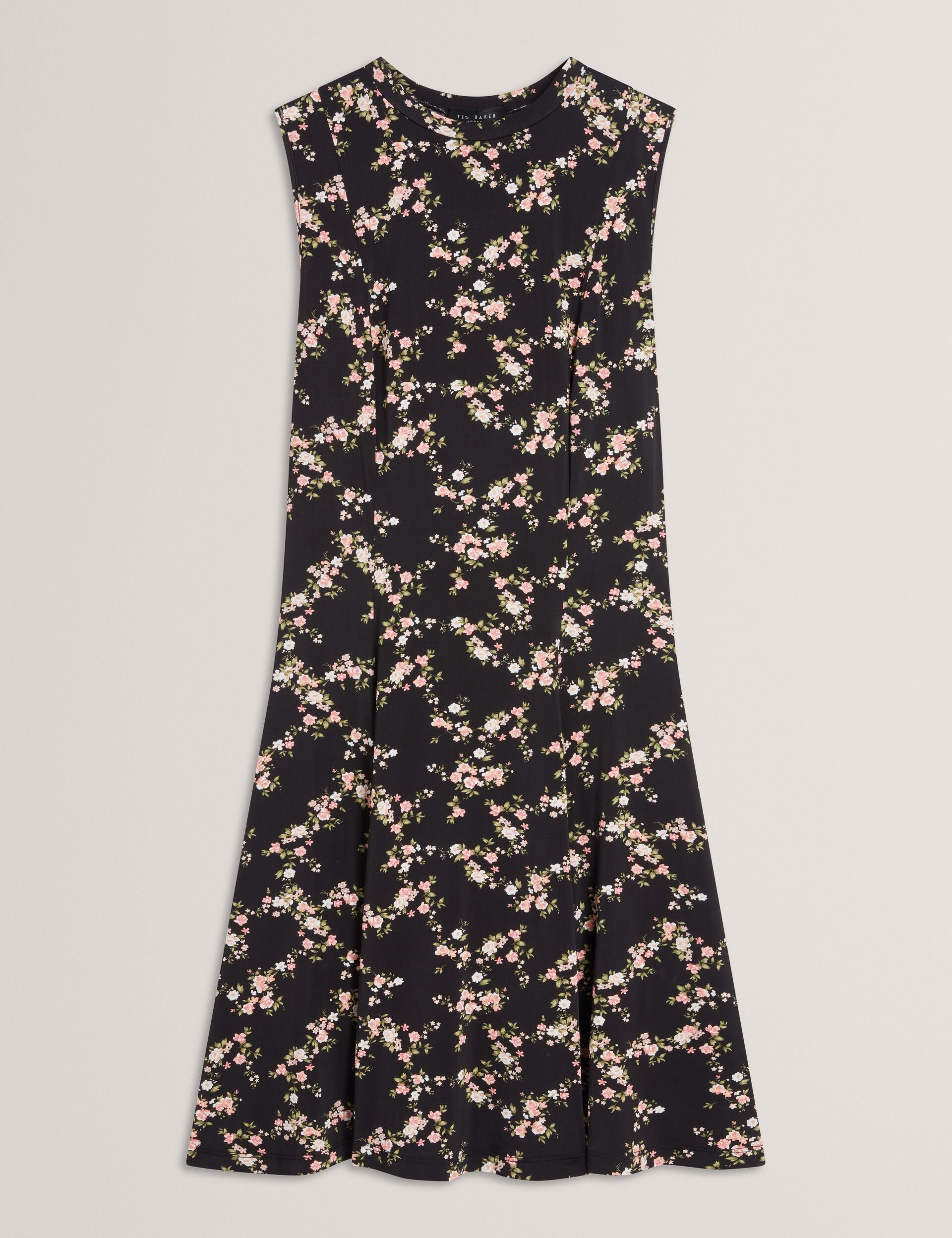  SLEEVELESS JERSEY MINI DRESS | RICH BLACK