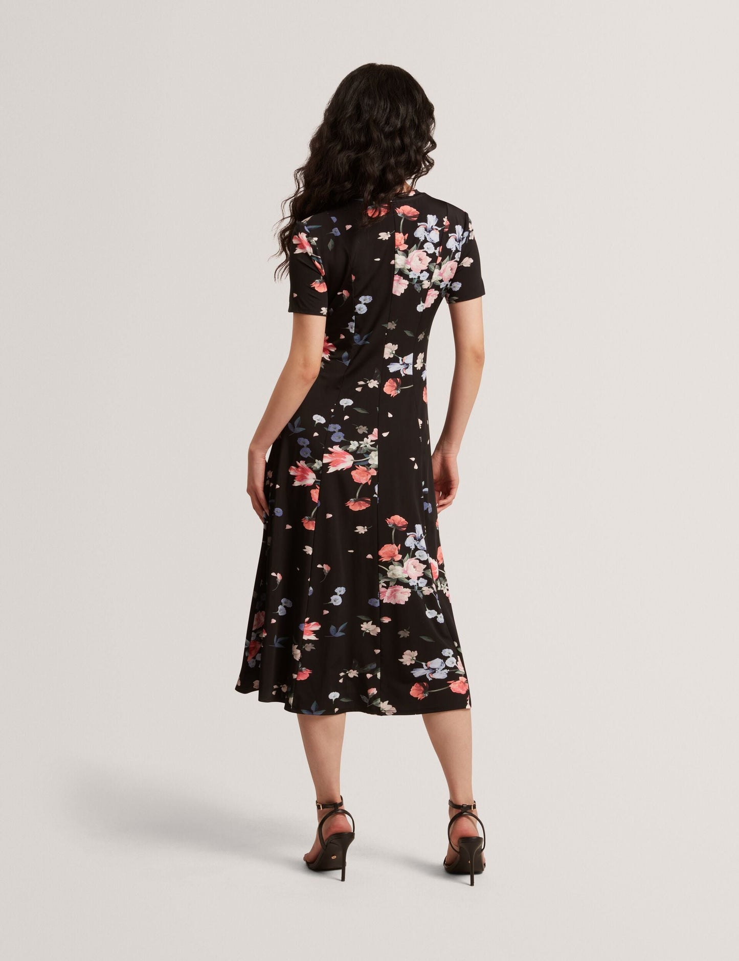  SHORT SLEEVE JERSEY MAXI DRESS | RICH BLACK