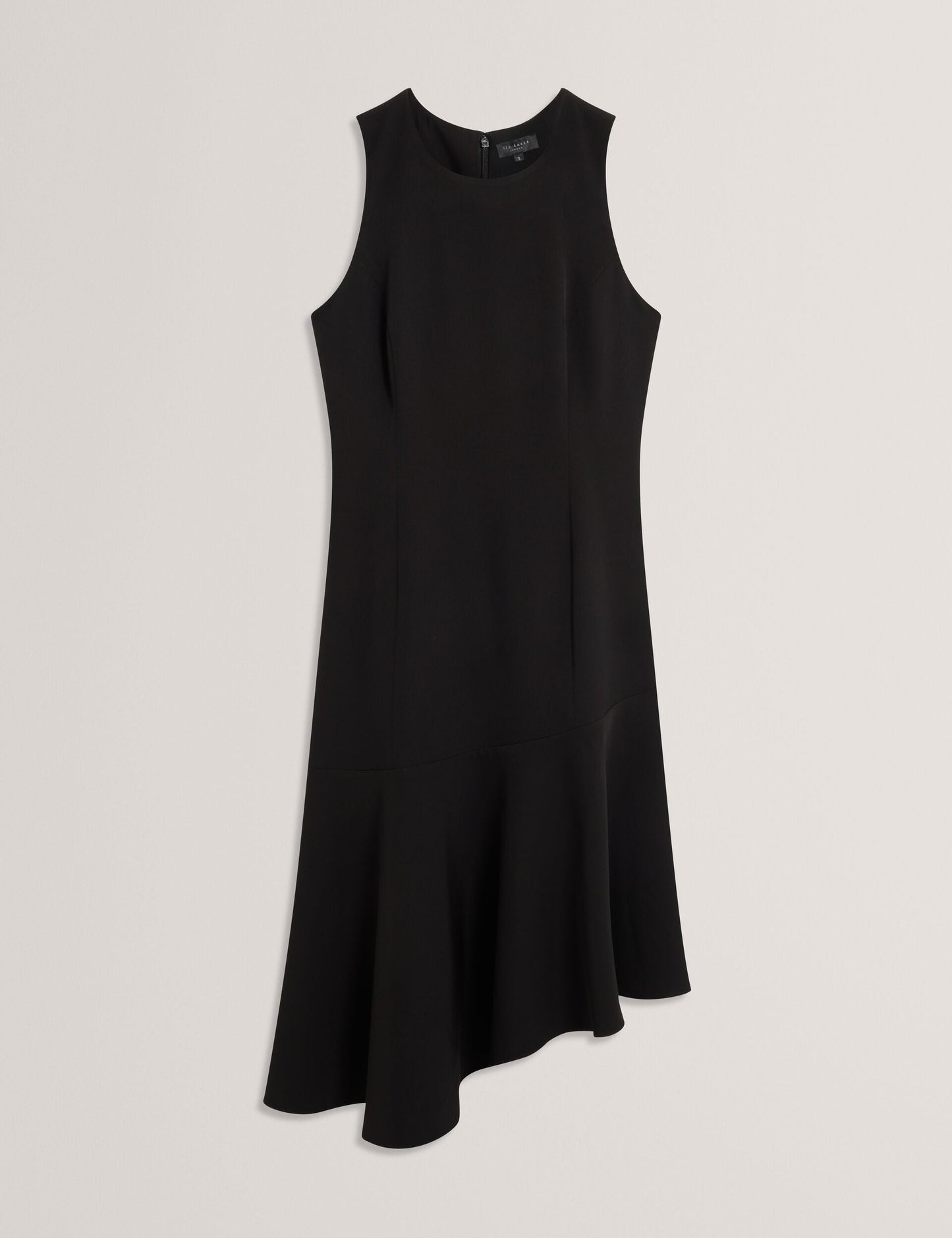  ASYMMETRIC MIDI DRESS | RICH BLACK