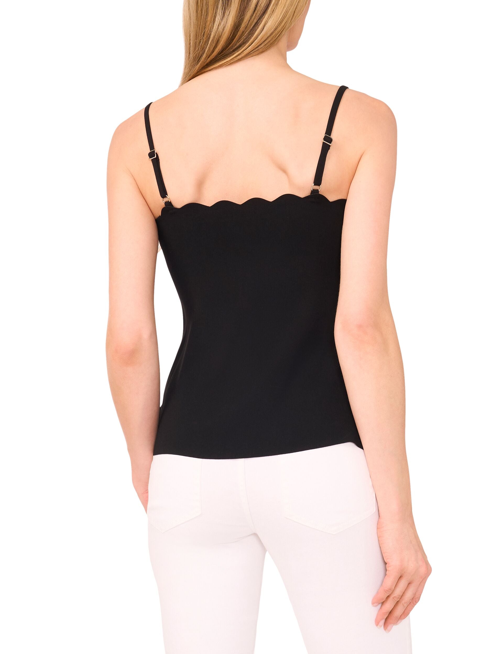  LASER CUT CREPE CAMI | RICH BLACK