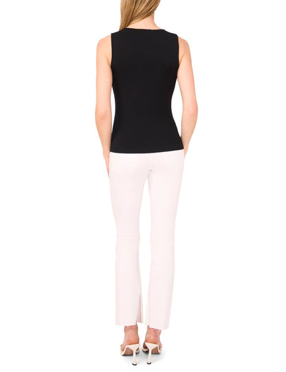  SLEEVELESS V-NECK TOP | RICH BLACK