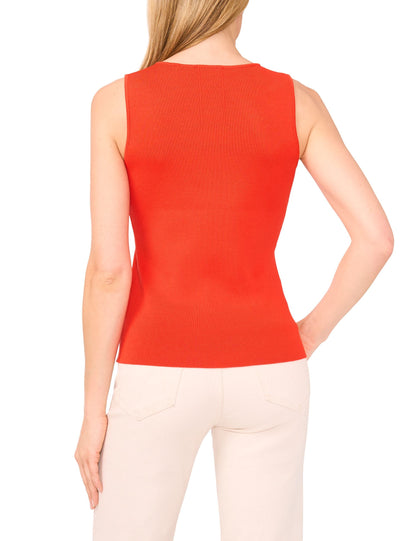  SLEEVELESS V-NECK TOP | SPICY ORANGE