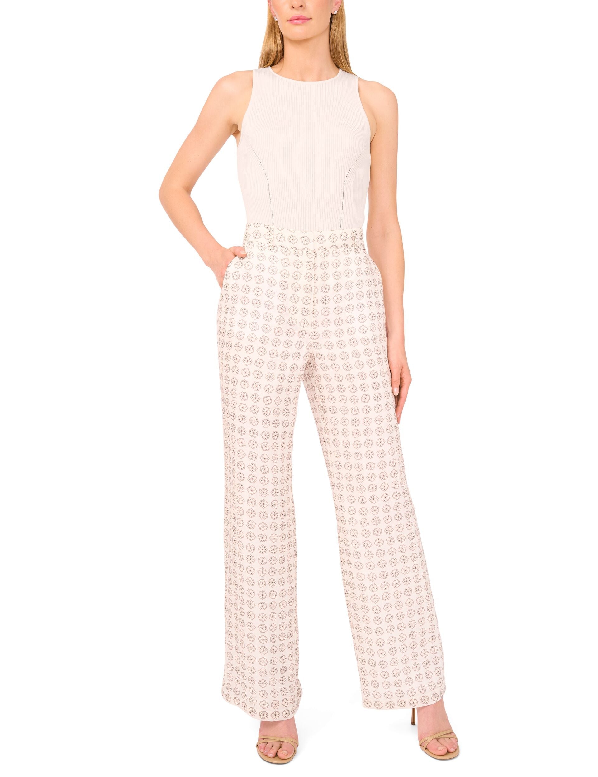  HIGH-WAISTED STRUCTURED PANT | NEW IVORY