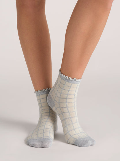 RUFFLE ANKLET | MID-GREY