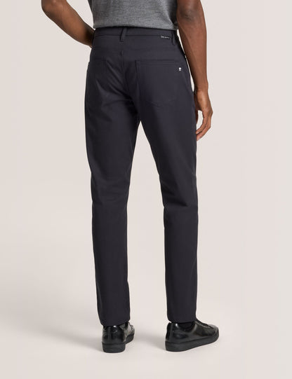  COMPACT HERRINGBONE TROUSERS | BLACK BEAUTY