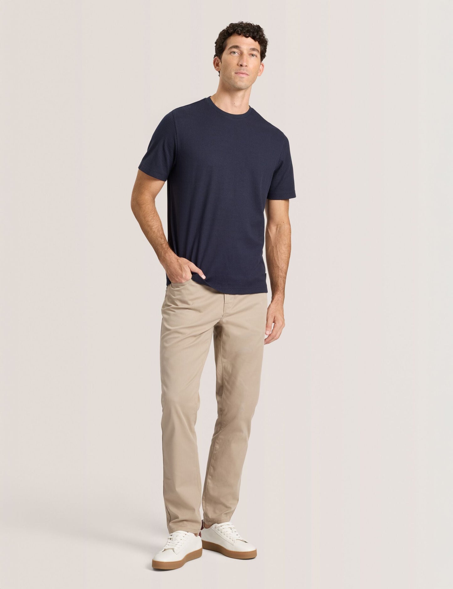  COMPACT HERRINGBONE TROUSERS | CROCKERY