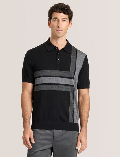  INTARSIA SWEATER POLO | BLACK BEAUTY