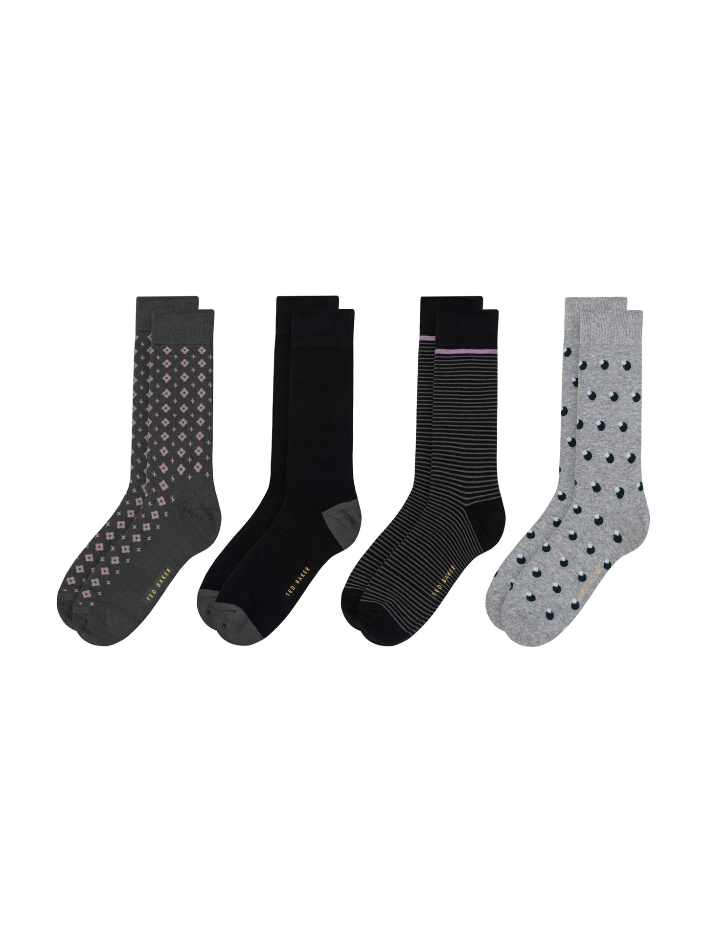  4 PK Men's Non Terry Dress Crew | GREEN